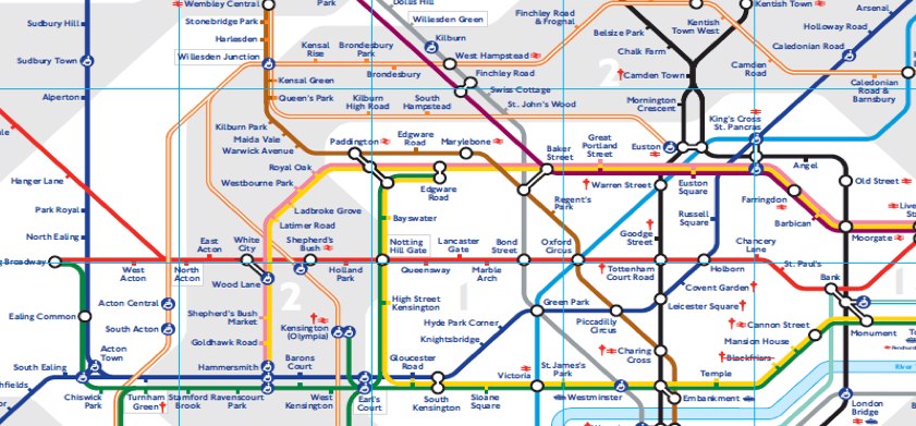 london underground tube map. of the London Underground.